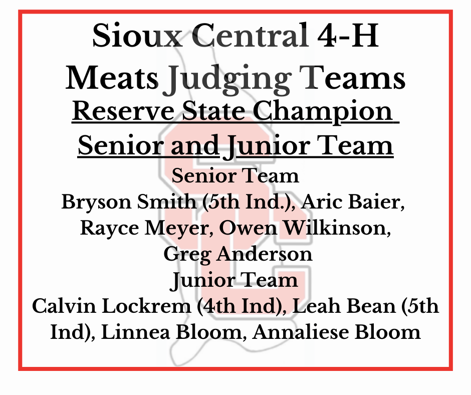 State 4-H Meats Team