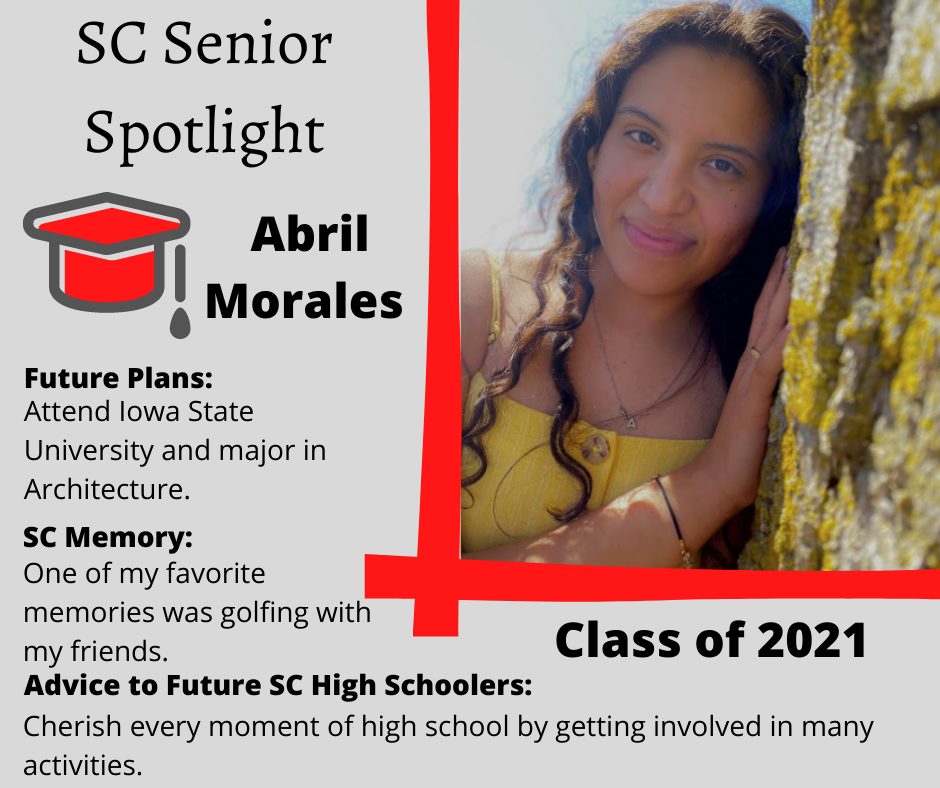 Attend to Iowa State University and major in Architecture One of my favorite memories was golfing with my friends Cherish every moment of high school by getting involve in many activities.