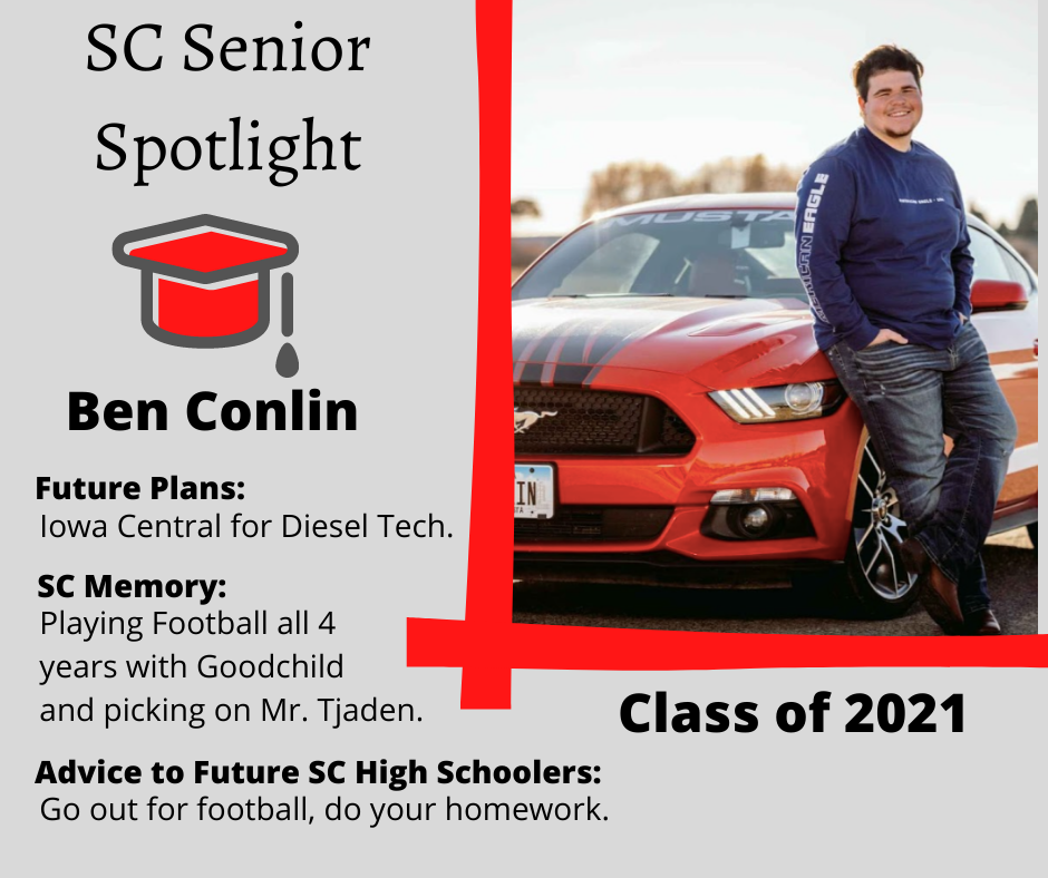Iowa Central for Diesel Tech, Playing Football all 4 years with Goodchild and picking on TJ. Go out for Football, Do your homework,