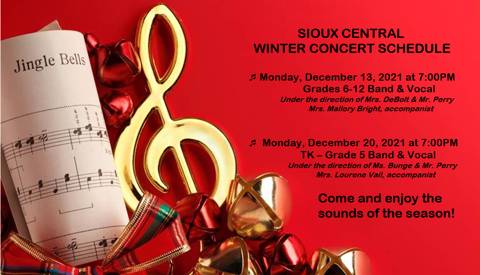 Sioux Central Sounds of the Season Schedule