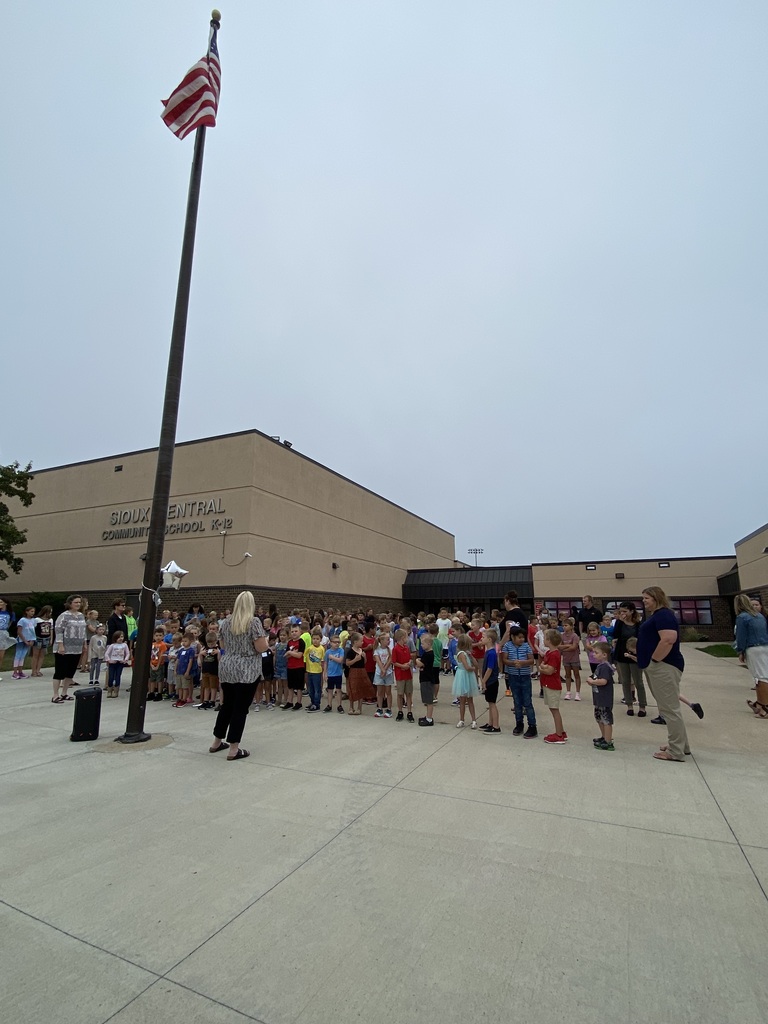 1st Day of School @ the flag pole!