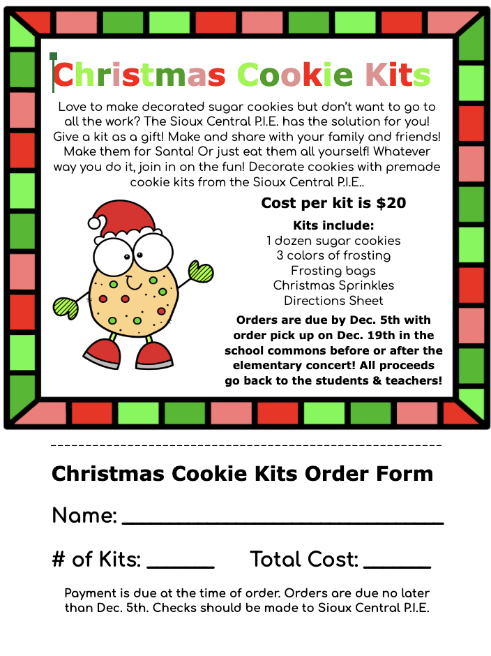 Christmas Cookie Order Form