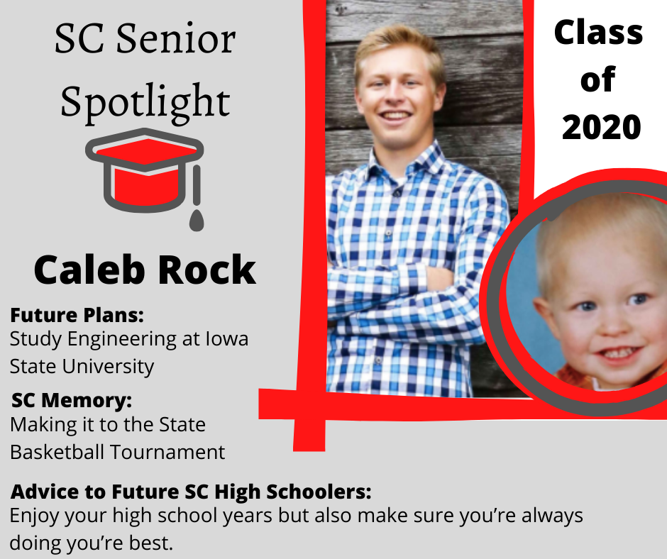 Caleb Rock's picture sharing his future plans and hs memory