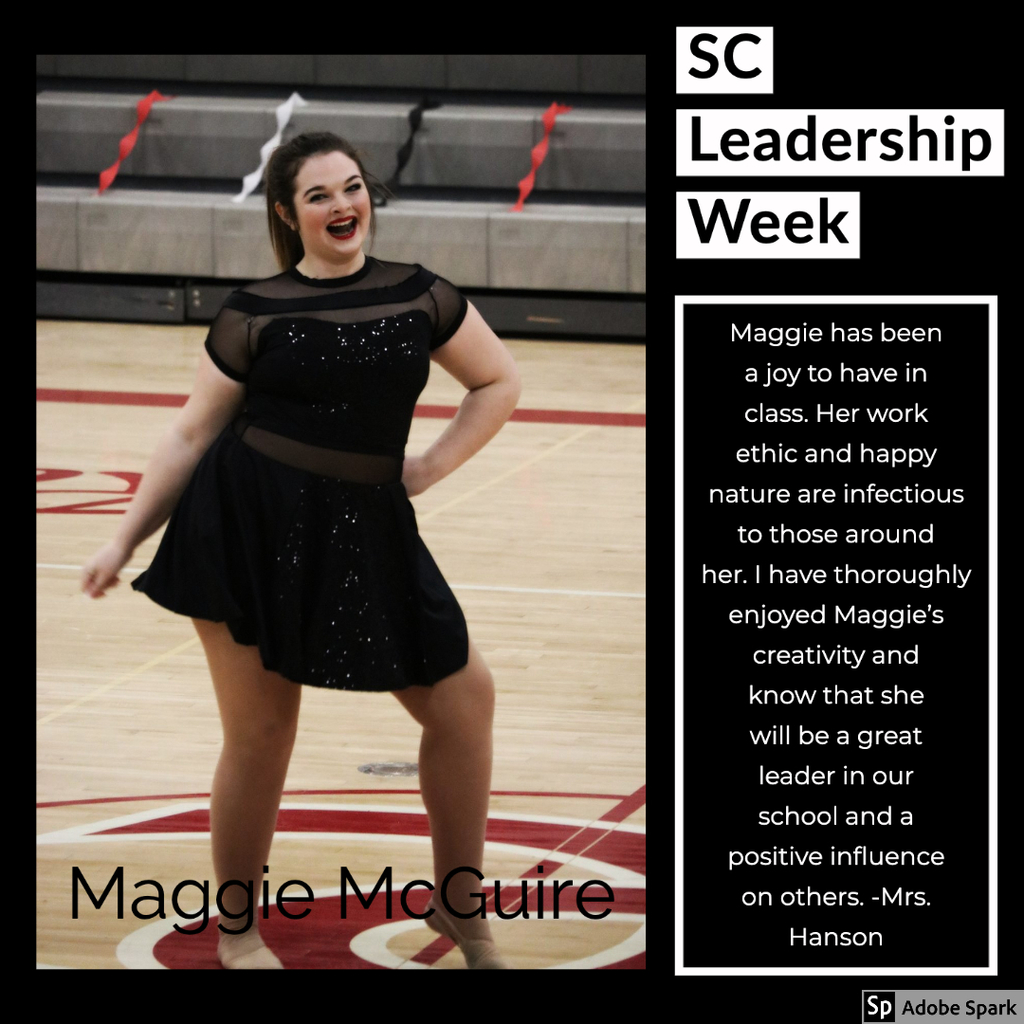 Maggie has been a joy to have in class.  Her work ethic and happy nature are infectious to those around her.  I have thoroughly enjoyed Maggies creativity and know that she will be a great leader in our school and a positive influence on others.  Mrs. Hanson